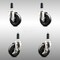 Service Caster 4 Inch 316SS Soft Rubber Swivel 1 Inch Expanding Stem Caster Brake SCC, 2PK SCC-SS316EX20S414-SRS-2-TLB-2-1 - alternate 1